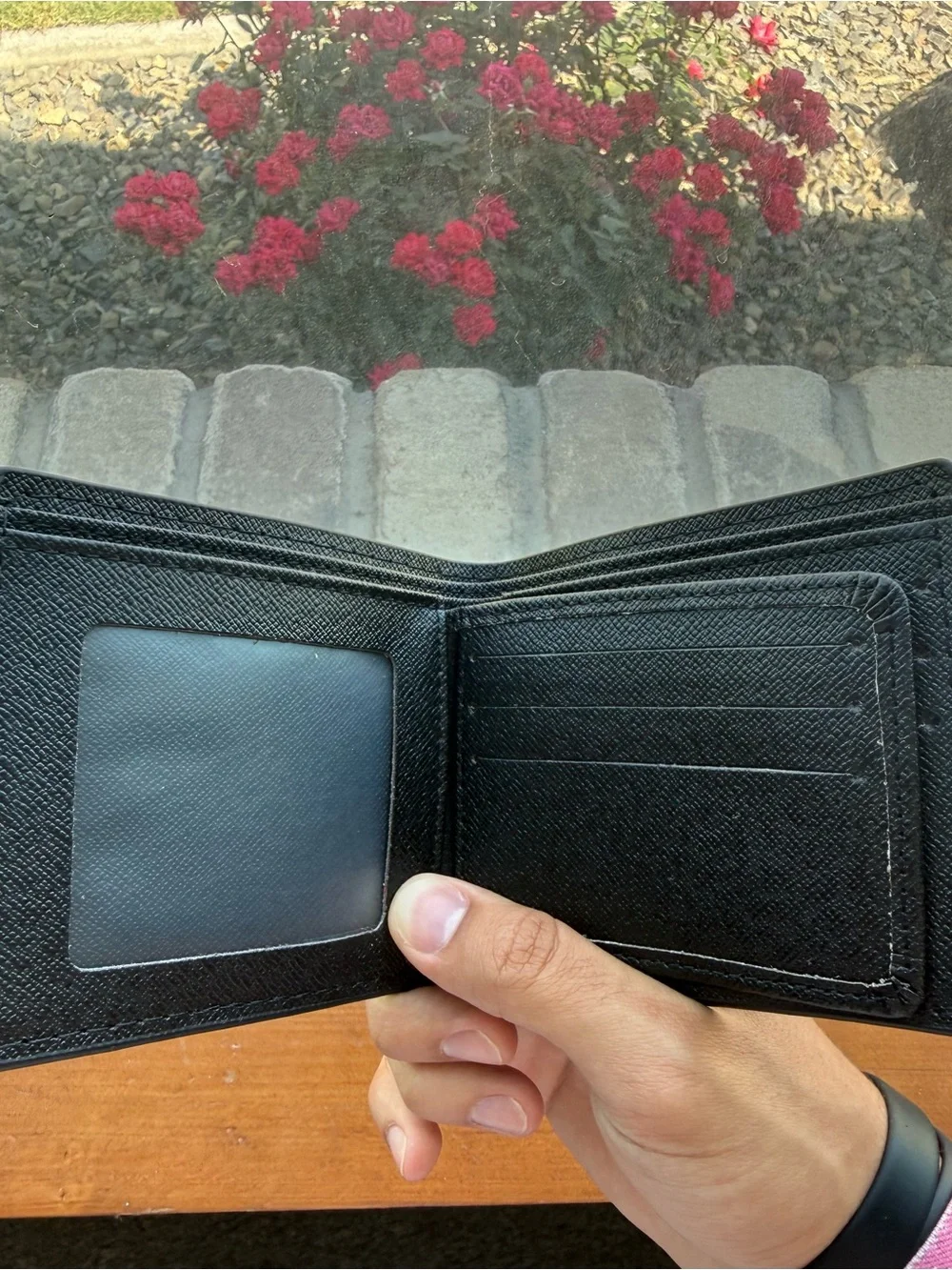 Louis Vuitton Black Damier Embossed Leather Money Clip